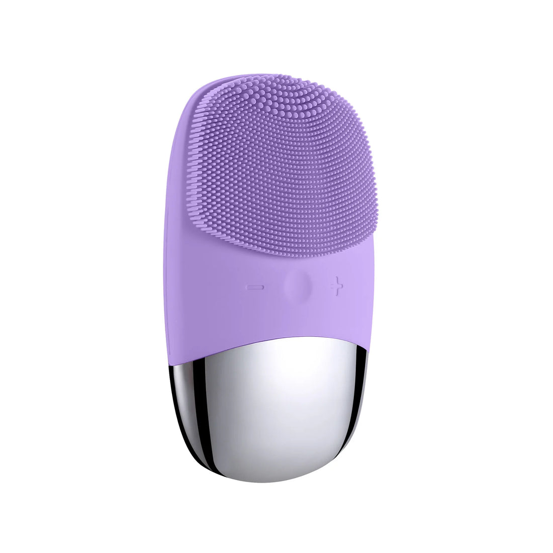 Electric makeup remover and sonic facial cleanser in elegant purple